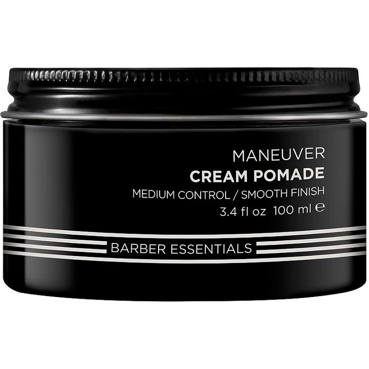 Maneuver cream pomade for medium control / smooth finish. Size 3.4 fl oz / 100 ml.