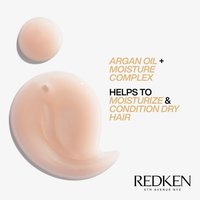 Redken all soft moisturizing shampoo for dry, brittle hair. Size 10.1 fl oz / 300 ml.