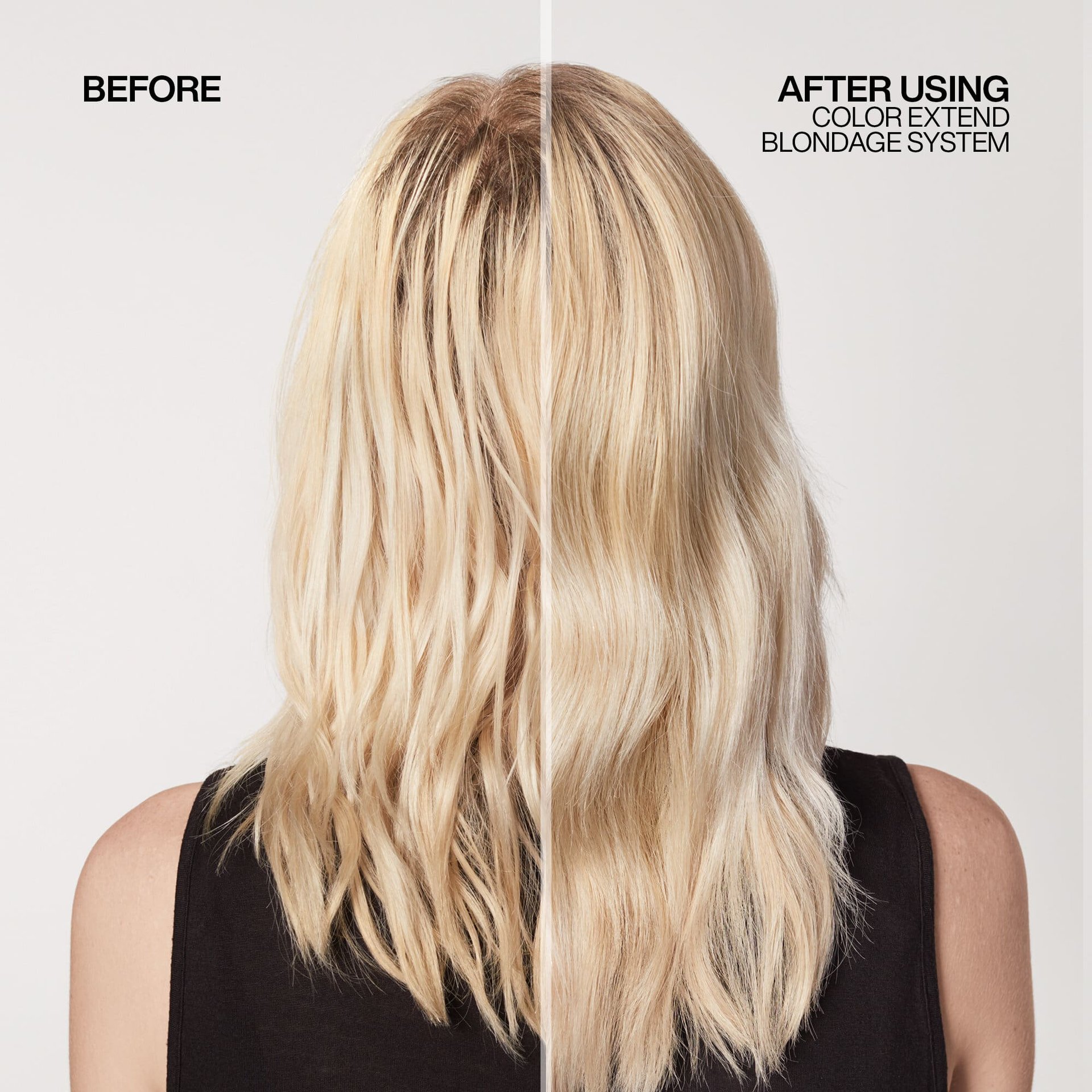 COLOR EXTEND BLONDAGE before after 2